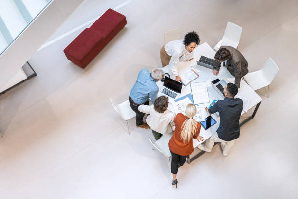 istock Adult students and brainstorming in the library 1484475294