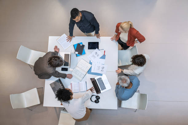 istock Adult students and brainstorming in the library 1484475319