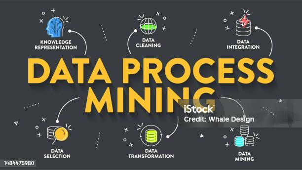 Data Process Mining Infographics Presentation Vector Has Data Cleaning ...