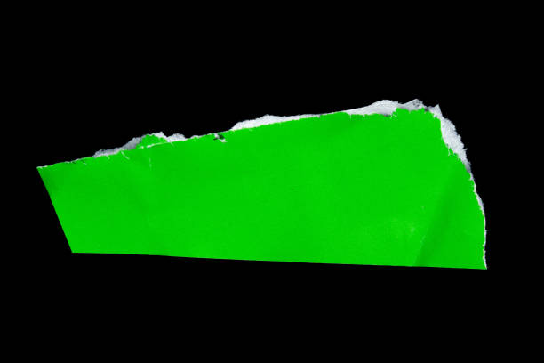 istock Ripped paper piece on black background 1484481146