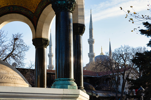 German Fountain from Sultanahmet Square. Istanbul, Turkey. Popular tourist destination.
