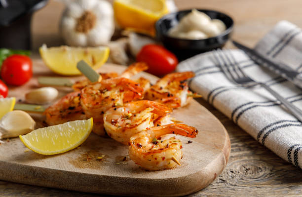 istock Shrimps prepared with garlic. 1484485862
