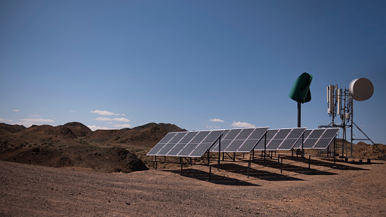 Photovoltaic panels for renewable electric production, Zaragoza Province, Aragon, Spain