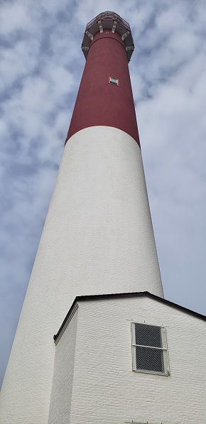 Looking up at the newly restored Barnegat Lighthouse