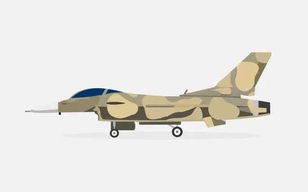 Vector illustration of fighter jet