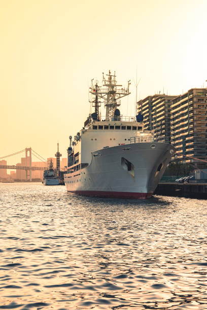 istock A fishery control ship bordering Harumi wharf 1484496583