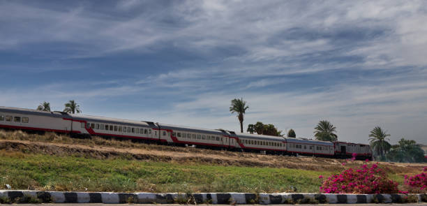 istock Train Travelling Along The Nile River Between Luxor and Aswan . 1484497589