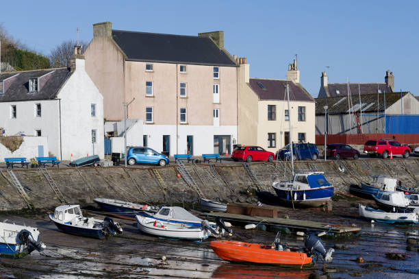 istock Stonehaven harbour and town at sunrise during the summer 1484503569
