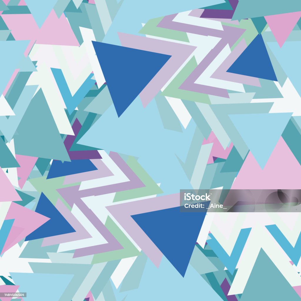 Fantasy Paper Shape Modern Fantasy Messy Geometric Shapes Seamless Pattern Infinity ...