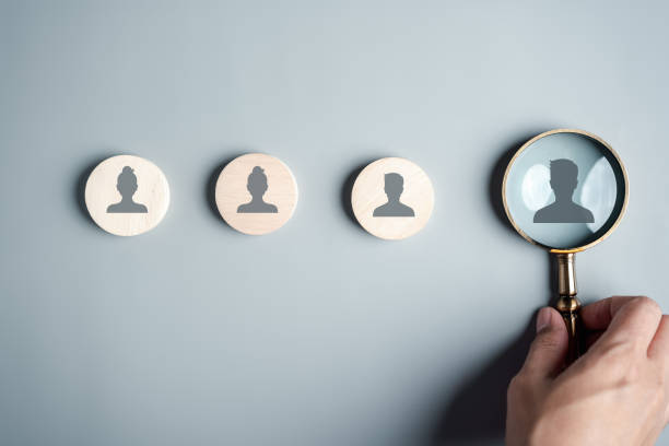 istock Selective new career recruitment sites. recruiting with online technology. unemployment finding job search for resume register job interview, find your career 1484515198