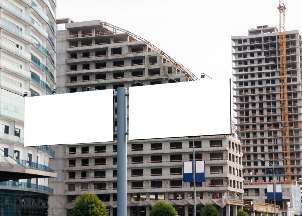 istock Billboard closeup in the building site 1484524948