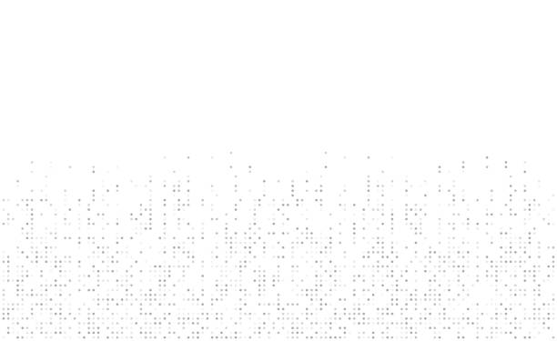 ilustraciones, imágenes clip art, dibujos animados e iconos de stock de experiencia en tecnología digital. puntos de datos digitales patrón gris fondo de píxel - computer wallpaper