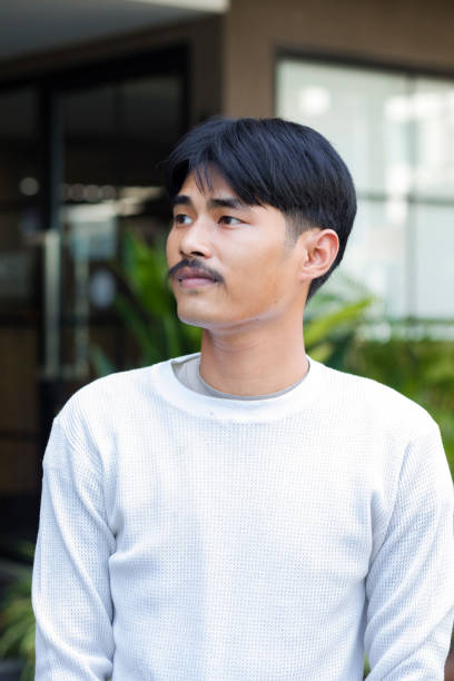 istock Portrait of Young thai man with mustache 1484545027