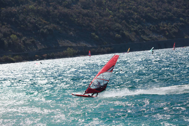 istock Surfers on the lake 1484547120