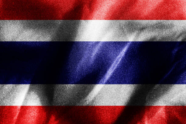 istock Abstract smooth silk background with the country flag 1484557417