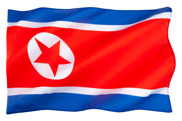 Flag of North Korea The national flag of North Korea (Democratic People's Republic of Korea) 30132 stock pictures, royalty-free photos & images