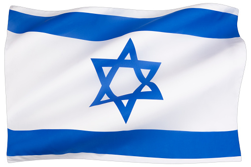 The national flag of Israel - adopted on 28 October 1948, five months after the establishment of the State of Israel.