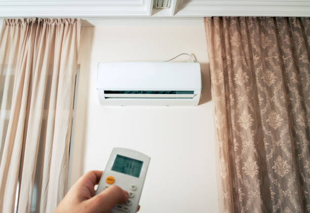 istock Air conditioning unit closeup at home 1484560398