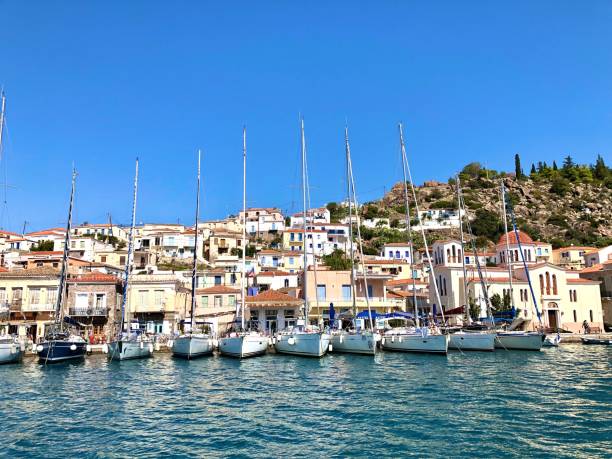 istock Sailboats at seaside town 1484565194