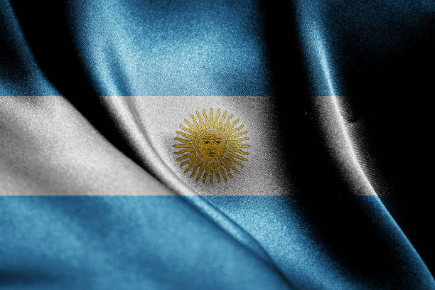 istock Abstract smooth silk background with the country flag 1484567312