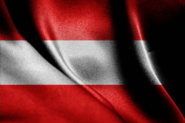 istock Abstract smooth silk background with the country flag 1484567318