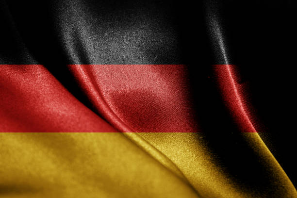 Abstract smooth silk background with the country flag