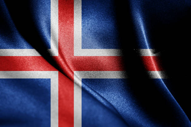 istock Abstract smooth silk background with the country flag 1484568021