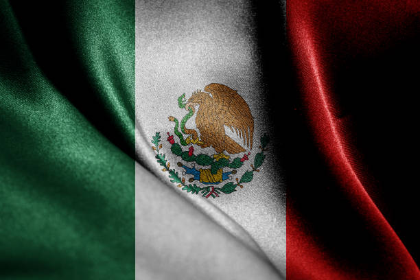 istock Abstract smooth silk background with the country flag 1484568626