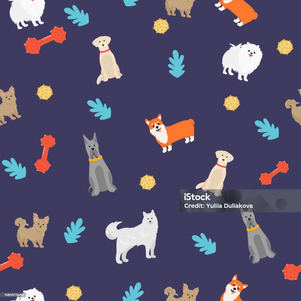 Dog Geometric Pattern Dog Pattern Geometric Style Semaless Pattern Stock Illustration ...