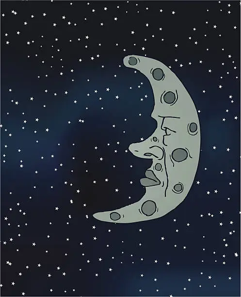 Vector illustration of Man on the Moon