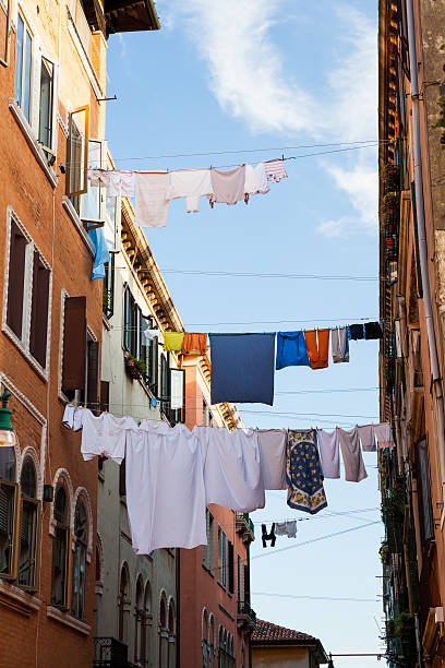 istock Laundered clothes on the ropes in Venice 148457846