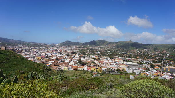istock Panoramic view of San Cristonal de La Laguna from San Roque viewing point on a spring sunny day in Tenerife, Canary Islands, Spain 1484579848
