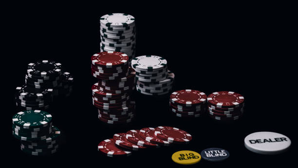 istock Stack of poker chips for high-stakes casino games 1484580211