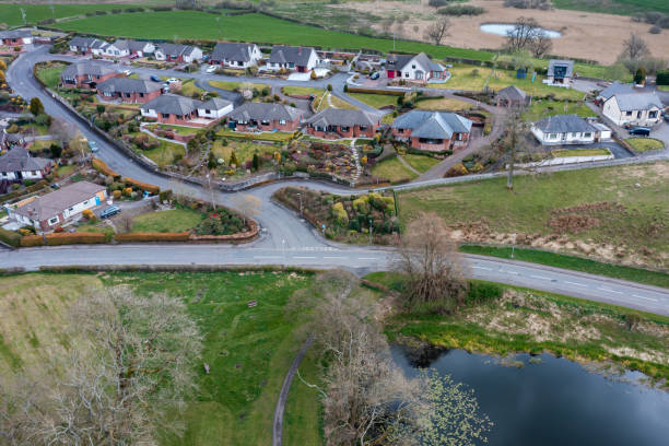 istock Modern houses in Scotland seen from a drone 1484582363