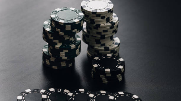 istock Stack of poker chips for high-stakes casino games 1484583664