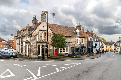 Conwy, United Kingdom - 27 August, 2022: the statue of Liywelyn the Great in the historic town center of Conwy