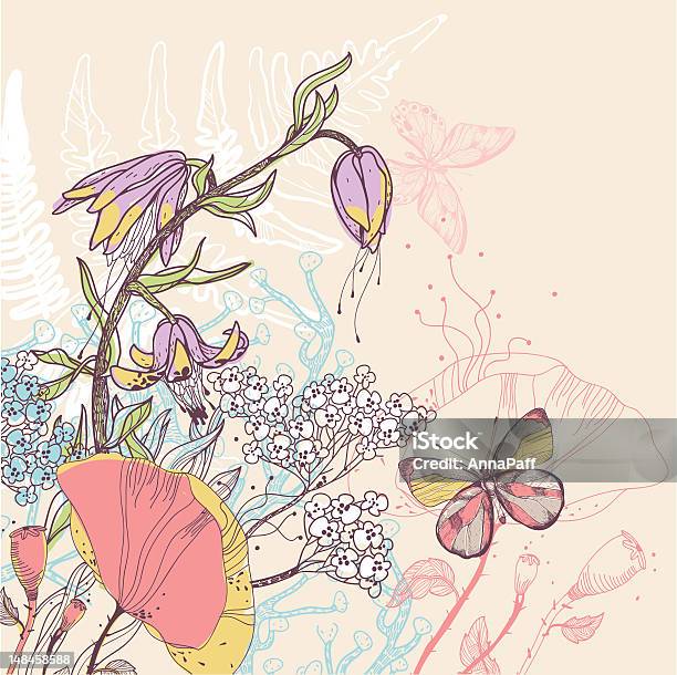 Vector Illustration Of Summer Flowers Stock Illustration - Download Image Now - Backgrounds, Beauty In Nature, Blossom