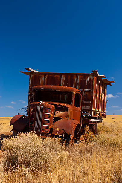 istock Old truck in a field 148459848
