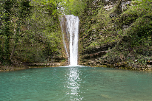 Erfelek waterfalls near Sinop, Turkey in spring season.