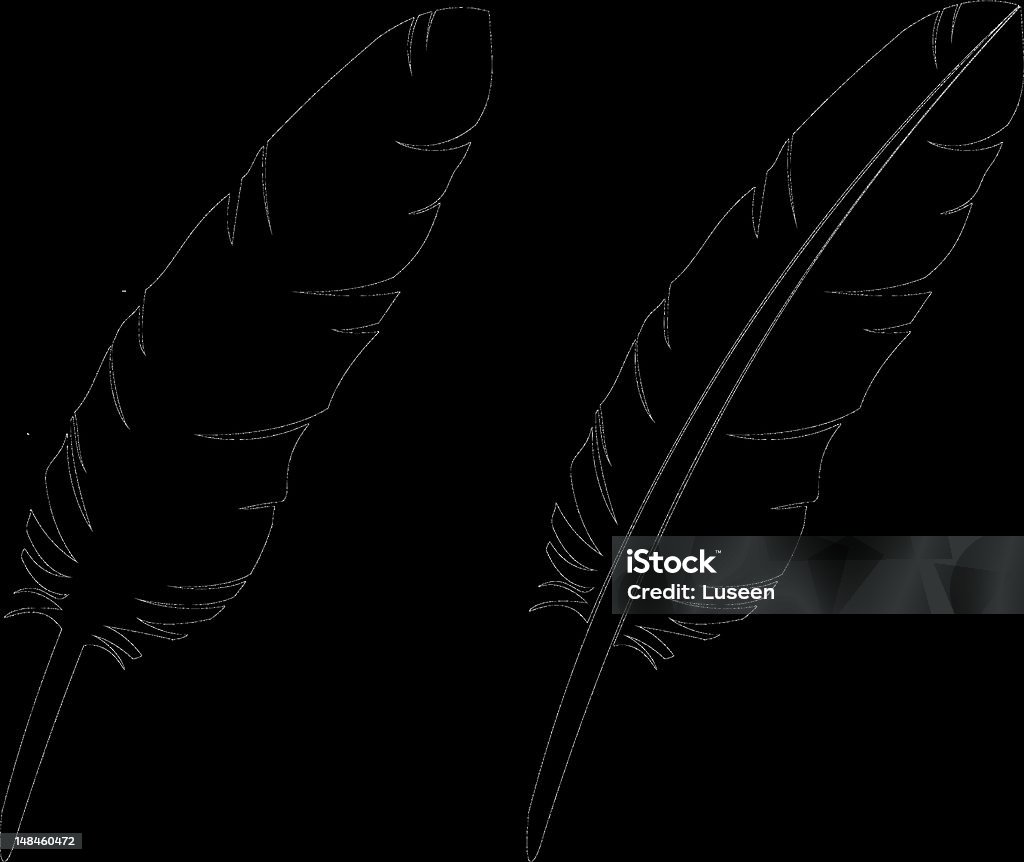 Silhouette de plumes (vecteur - clipart vectoriel de Plume libre de droits