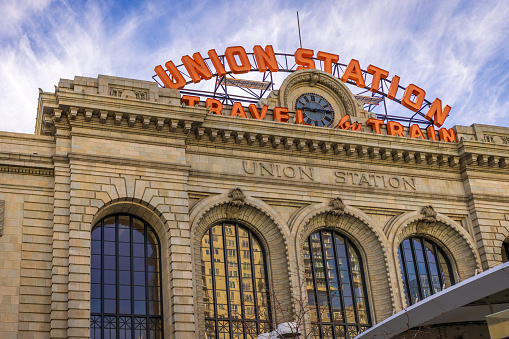 The historic Union Station in downtown Denver, Colorado, USA.