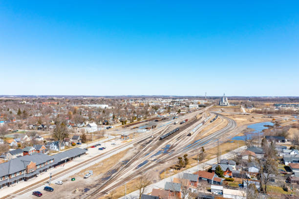 istock Railway Track and Train Station, Stratford city, Canada 1484609292