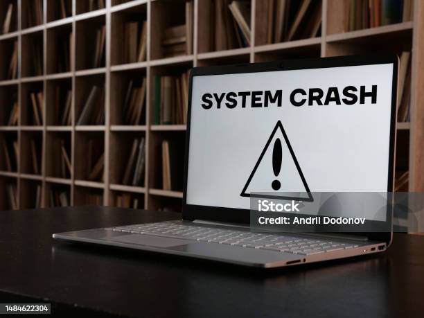 System Crash Network Problem Technology Software Concept Is Shown Using ...