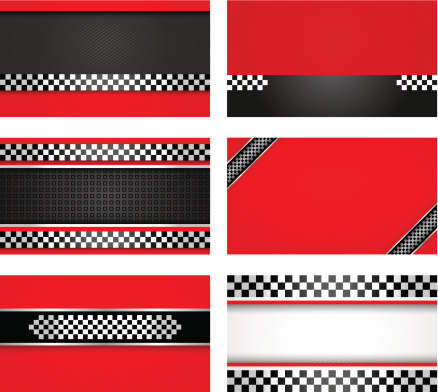 Business card set - Rally driver templates.