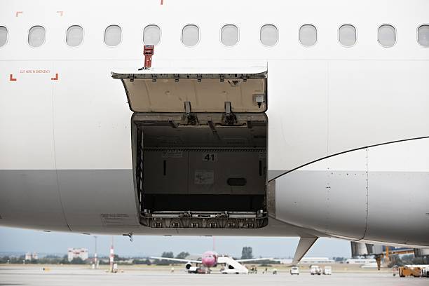 cargo - airport window outdoors airfield foto e immagini stock