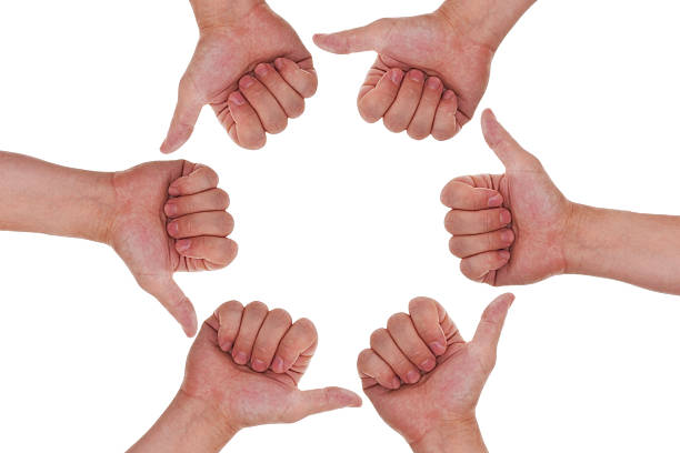 istock lot of hands with thumbs up making a circle 148463086