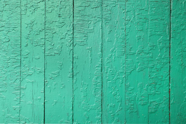 Peeling paint texture. Grunge style old wooden door background.