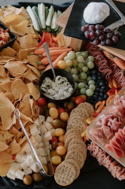 istock Charcuterie Board- Cheese, Meats, Crackers, Fruit, and Veggies 1484650254