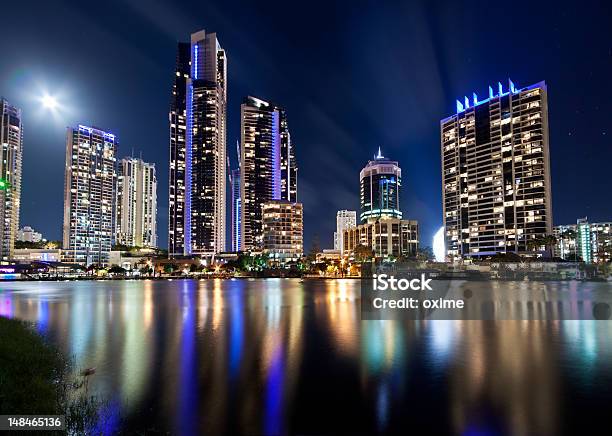 호주 현대 도시 야간에만 밤-하루 시간대에 대한 스톡 사진 및 기타 이미지 - 밤-하루 시간대, 0명, 강