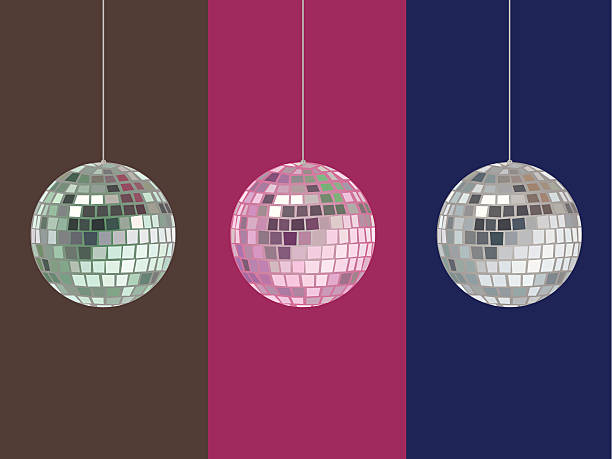 illustrazioni stock, clip art, cartoni animati e icone di tendenza di mirrorball vettoriale con opzioni di colore - palla da discoteca